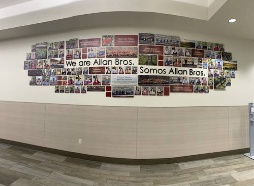 Allan Bros Employee Years of Service Wall Tribute